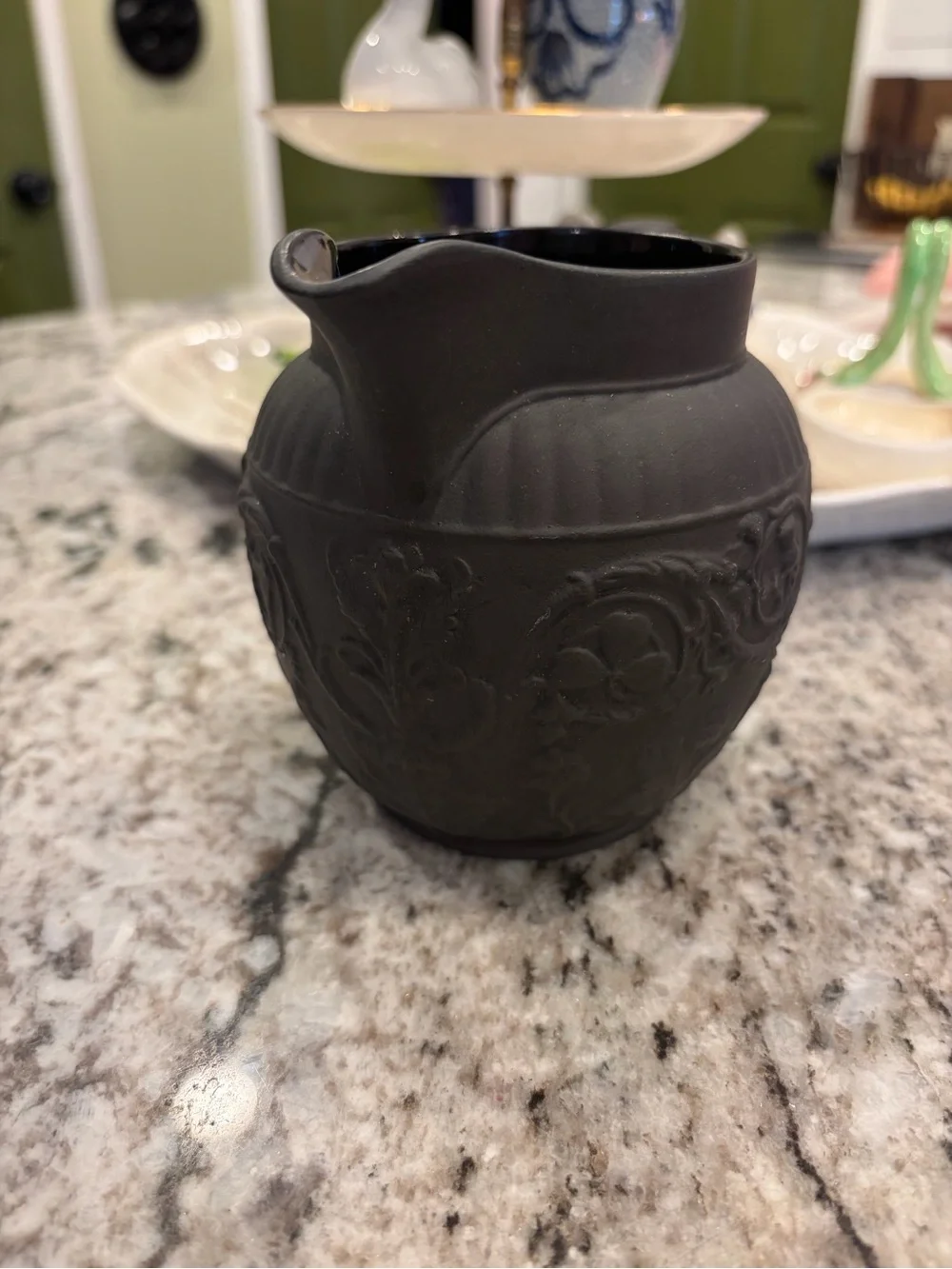 Wedgwood Vintage Black Basalt creamer